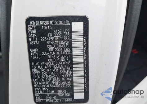 2013 Nissan Juke Nismo from USA, damaged, VIN JN8AF5MV3DT231960